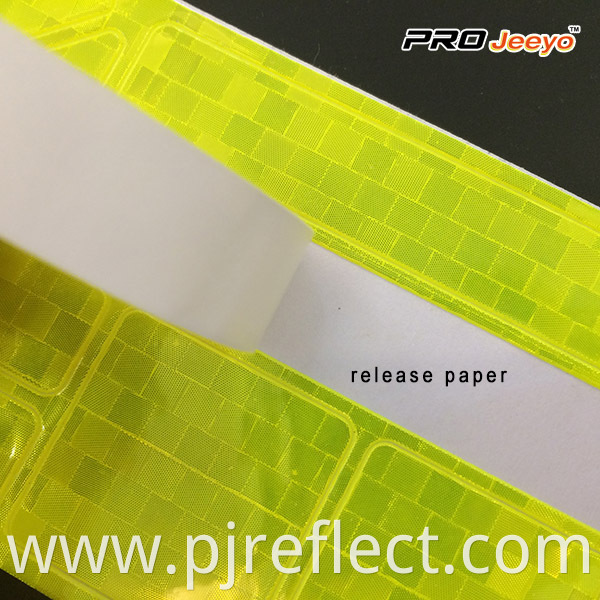 reflective Fluorescence Yellow Warning PVC patches